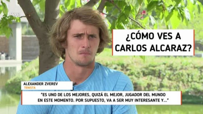 Tenis - Alexander Zverev, a TVE: "Me encanta jugar contra Alcaraz porque es un caballero"