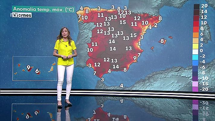 El tiempo - Intervalos nubosos en Galicia y Cantábrico. Poco nuboso con intervalos de nubes altas en el resto de la Península y Baleares