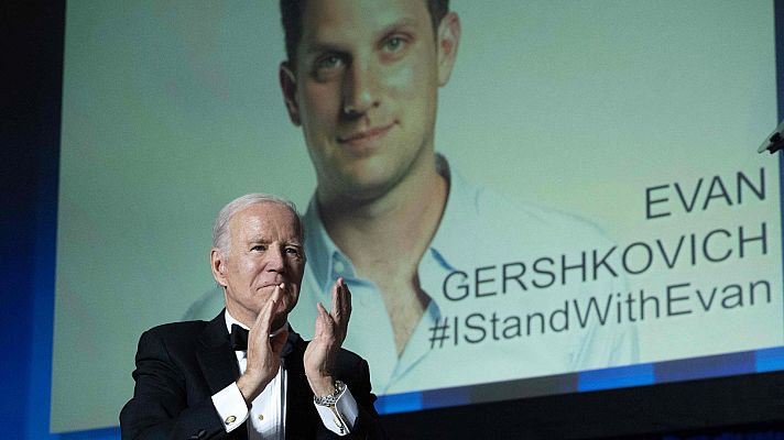 Telediario Fin de Semana - Biden pide en la cena de los corresponsales la liberación de los reporteros presos