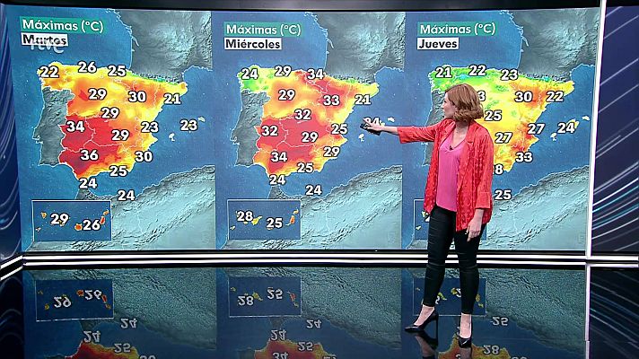 El tiempo - Chubascos y tormentas localmente fuertes en áreas de Cataluña y del sureste peninsular