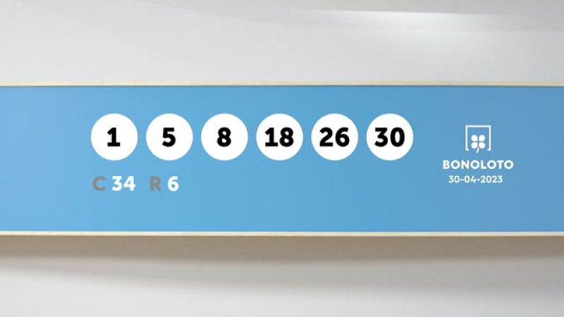 Sorteo de la Lotería Bonoloto del 30/04/2023 - Ver ahora