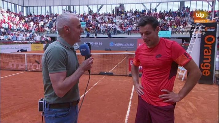 Tenis - Bernabé Zapata da una respuesta que Corretja nunca había oído: "Me pasé el día mirando si se vendían las entradas"