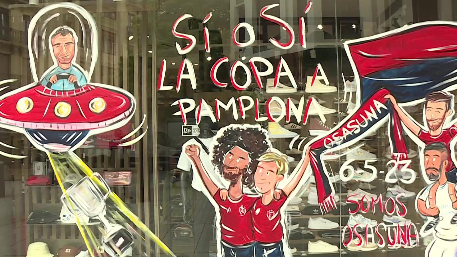 Locura rojilla en Pamplona por la final de Copa - ver ahora