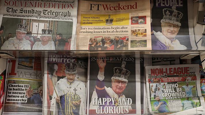 Telediario Fin de Semana - Así recoge la prensa británica la coronación de Carlos III