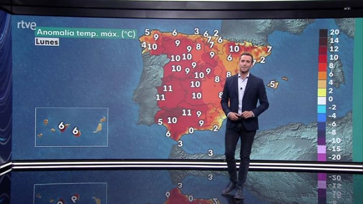 El tiempo - Chubascos y tormentas localmente fuertes en Pirineos, Cataluña, el entorno del sur del sistema Ibérico y el interior del sureste