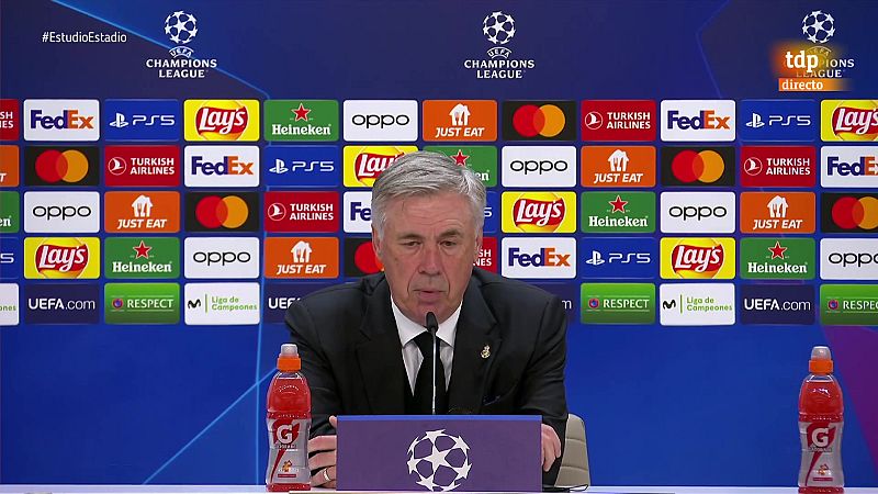 Carlo Ancelotti sobre la jugada previa al gol del City: "Es fuera. No lo digo yo, lo dice la tecnología"