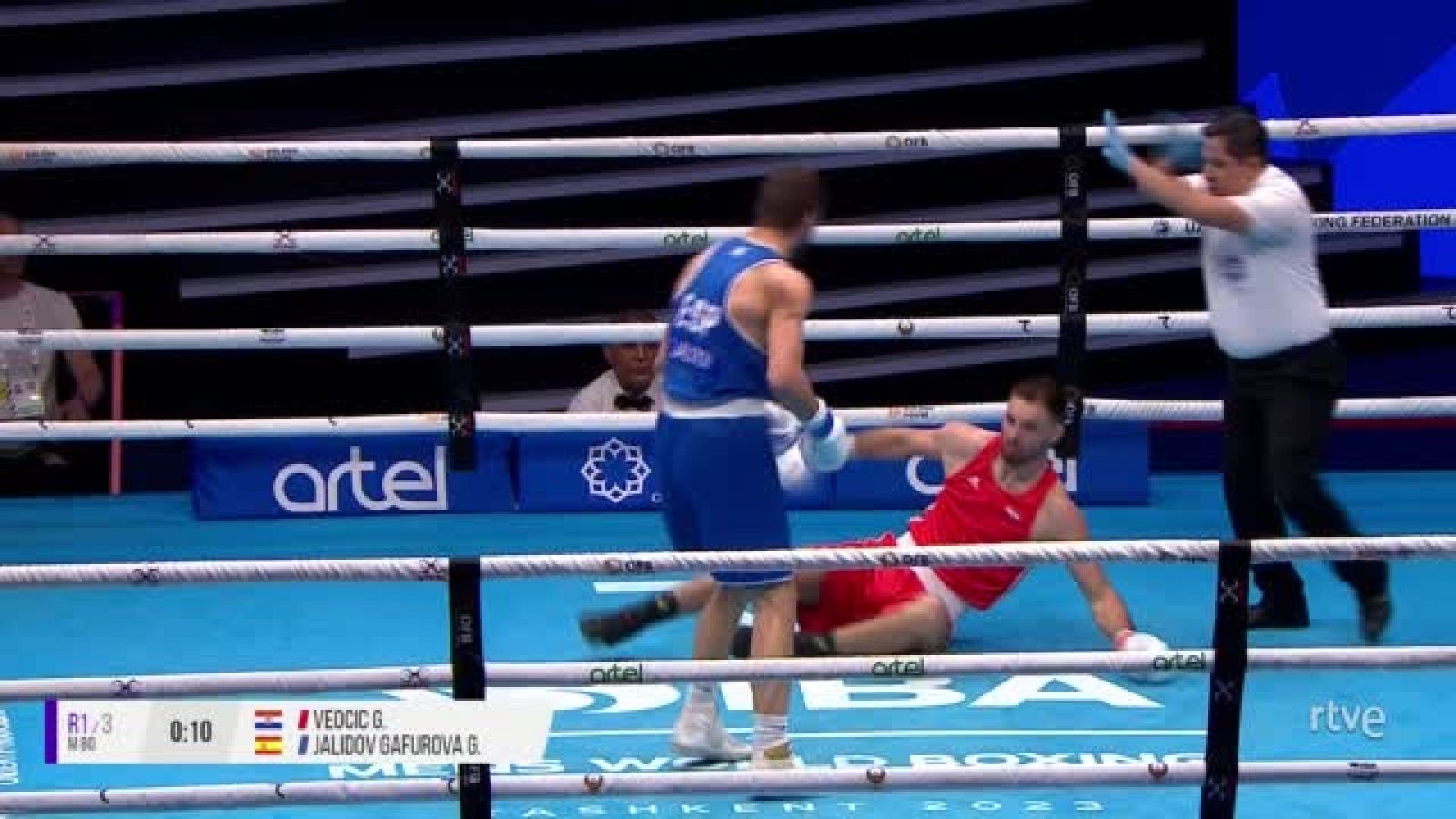 España asegura tres medallas en el Mundial de boxeo de Uzbekistán: las de Gazi Jalidov, Martín Molina y Ayoub Ghadfa.