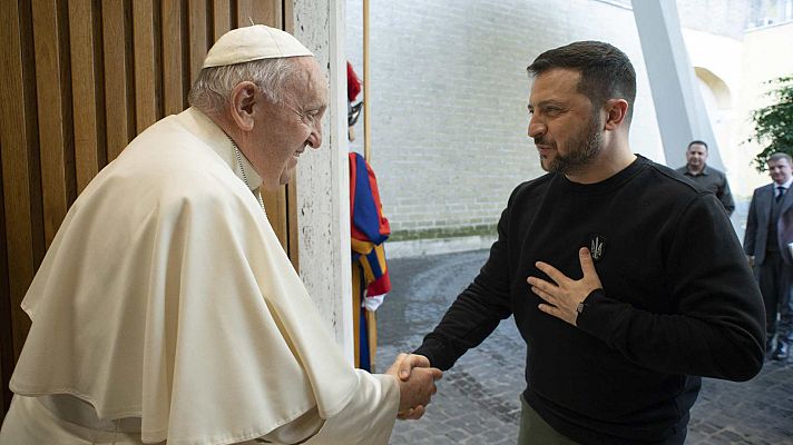 Telediario Fin de Semana - Zelenski le pide al papa que apoye su plan de "paz justa" para Ucrania