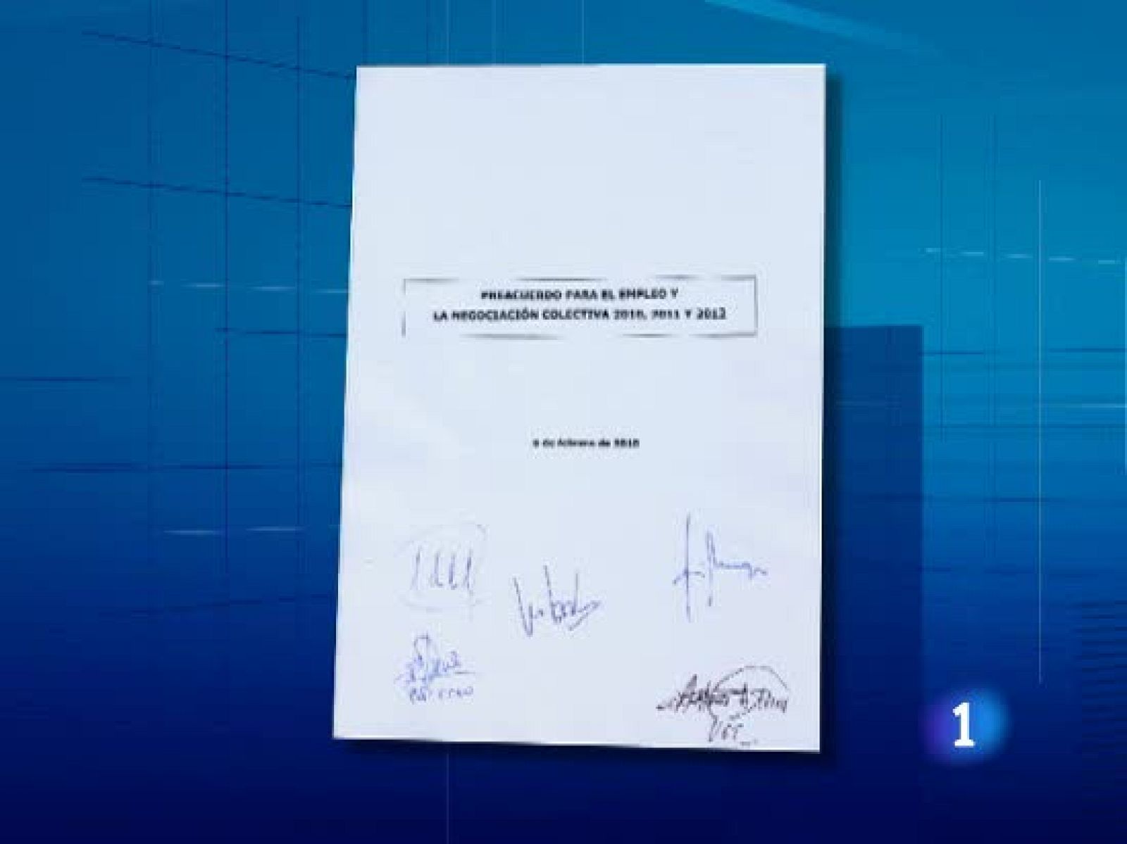 Los agentes sociales fijan una subida salarial de un 1% para este año y aumentos que en 2012 podrán llegar al 2,5 % | Ver