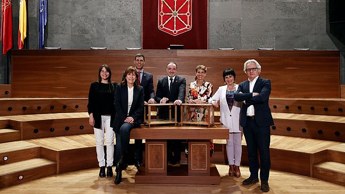 Telediario 1 - El CIS pronostica en Navarra una nueva coalición de izquierdas con un parlamento muy fragmentado