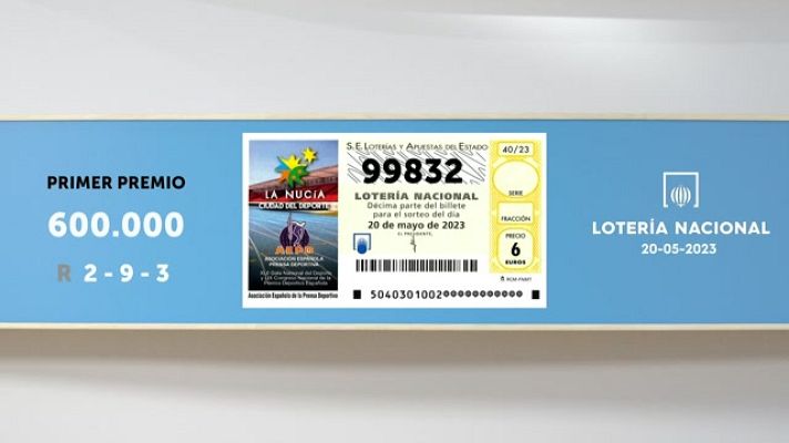 SELAE - Sorteo de la Lotería Nacional del 20/05/2023