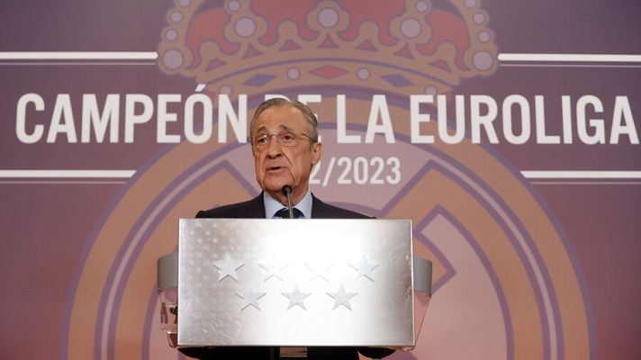 Fútbol - Florentino Pérez, en el homenaje al Madrid de baloncesto: "Hay que cambiar radicalmente la estructura arbitral del fútbol"