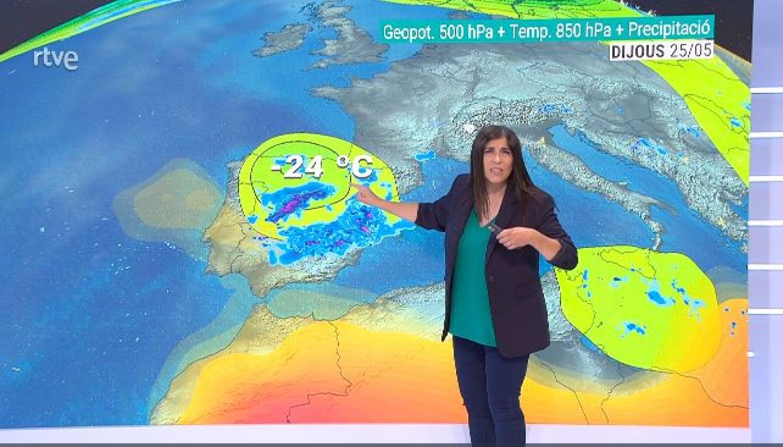 El Temps (25/05/2023) - Segona DANA de la setmana: ruixats, tempestes i fresca