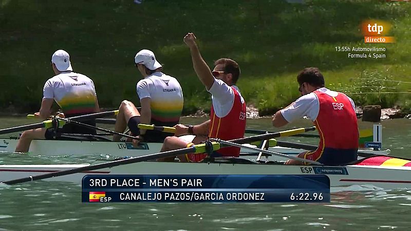 Jaime Canalejo y Javier García logran la medalla de bronce en el Campeonato de Europa de remo