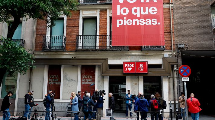 Telediario 1 - El adelanto electoral pilla por sorpresa al PSOE pero los socialistas destacan la "valentía" de Sánchez