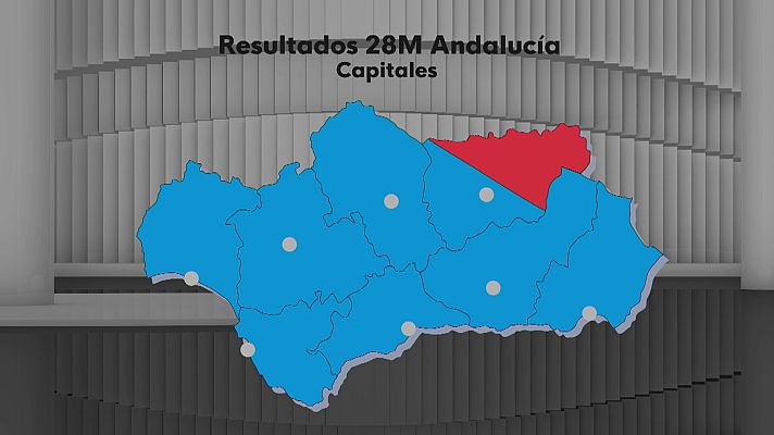 Noticias Andalucía - 7 de 8 capitales se tiñen de azul