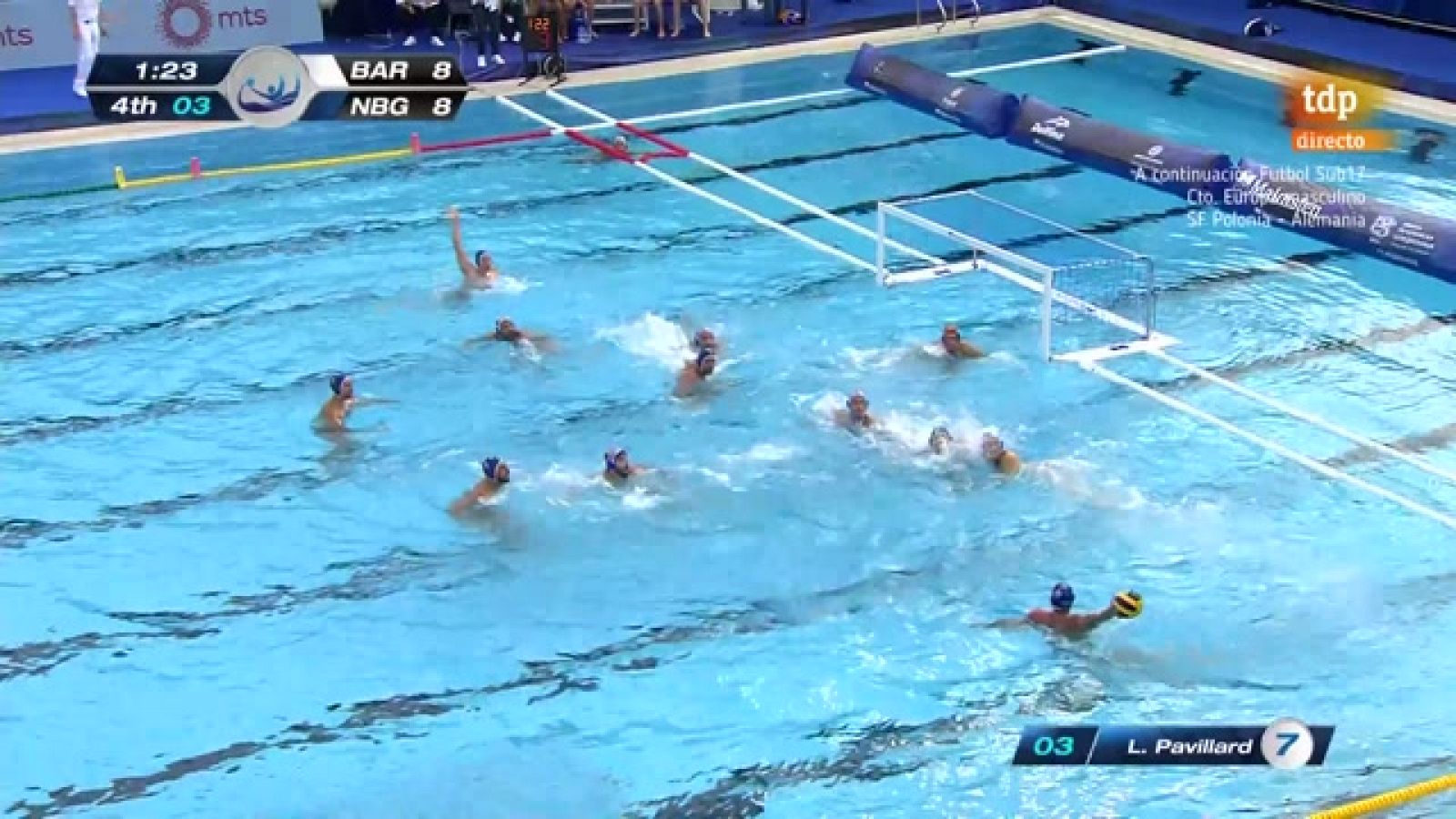 Barceloneta 10-12 Novi Beograd: semifinales Liga Europea de waterpolo