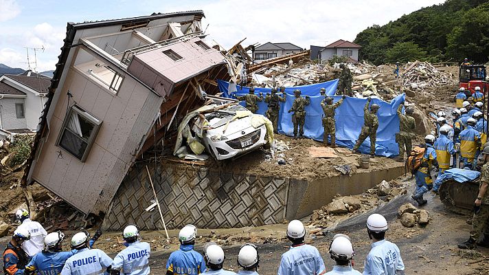 Telediario 1 - Miles de desplazados en Japón por las peores lluvias en décadas