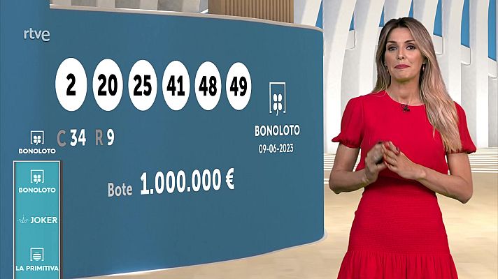 Loterías - Sorteo de la Bonoloto y Euromillones del 09/06/2023