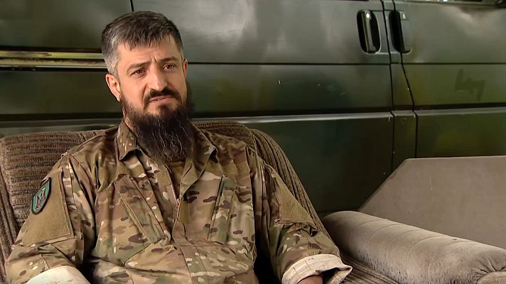 Telediario 1 - Chechenos anti-Putin combaten contra los rusos en Ucrania