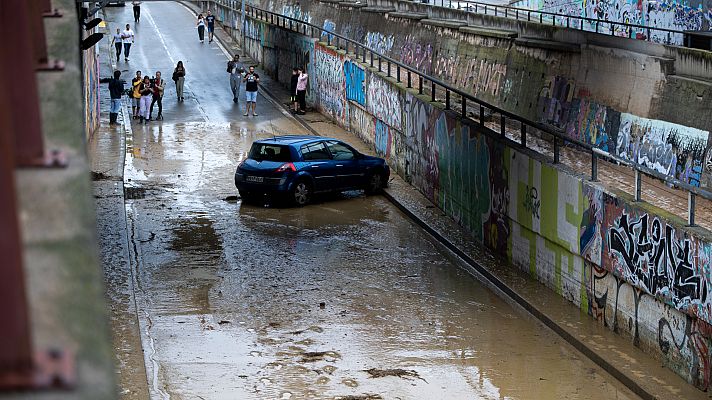 Telediario 1 - Tras las tormentas en Terrassa, toca reparar los destrozos y cuantificar daños