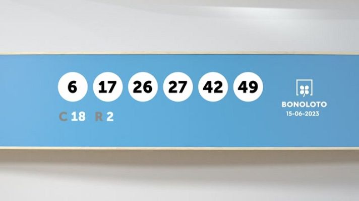 SELAE - Sorteo de la Lotería Bonoloto del 15/06/2023