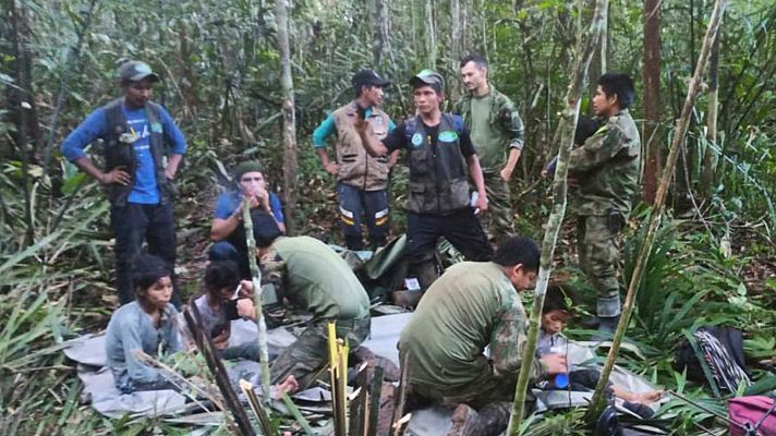 Telediario 1 - El conocimiento del entorno ayudó a sobrevivir a los niños rescatados en la selva de Colombia