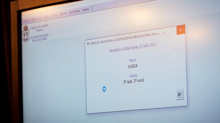 Telediario 1 - Comienzan los sorteos de las mesas electorales del 23J