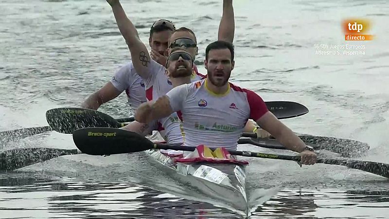 Juegos Europeos | España gana el oro de piragüismo en k4 500  - ver ahora
