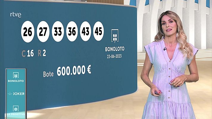 Loterías - Sorteo de la Bonoloto y Euromillones del 23/06/2023