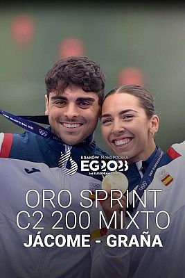 Piragüismo - Antía Jácome y Pablo Graña logran el oro en el C2 mixto 200m