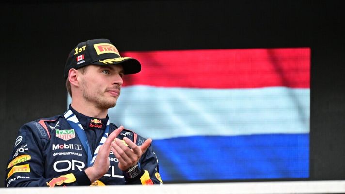 Telediario 1 - Verstappen demuestra que es humano en una exhibición ante Tsunoda