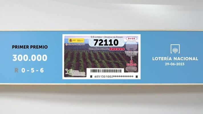 SELAE - Sorteo de la Lotería Nacional del 29/06/2023