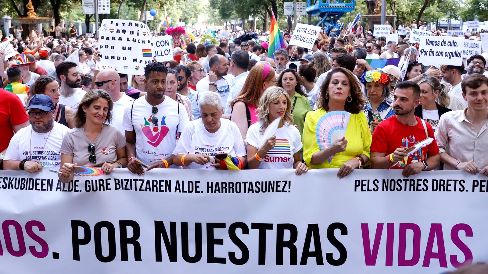 Un Orgullo en clave electoral y sin presencia de Vox reivindica la defensa de los derechos en las urnas