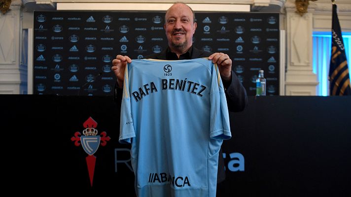 Telediario 1 - Rafa Benítez, presentado con el Celta: "Trataré de mejorar a Gabri Veiga"