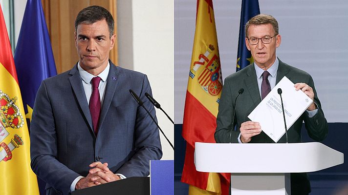 Telediario 1 - Feijóo asegura que pedirá al PSOE que le deje gobernar si gana y Sánchez lo descarta