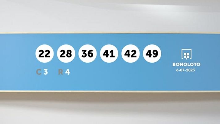 SELAE - Sorteo de la Lotería Bonoloto del 06/07/2023
