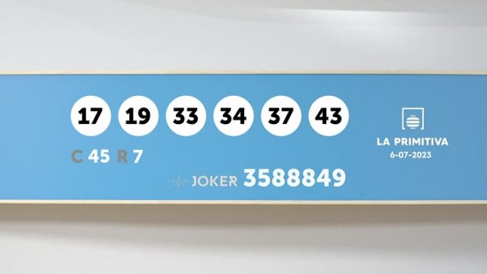 SELAE - Sorteo de la Lotería Primitiva y Joker del 06/07/2023