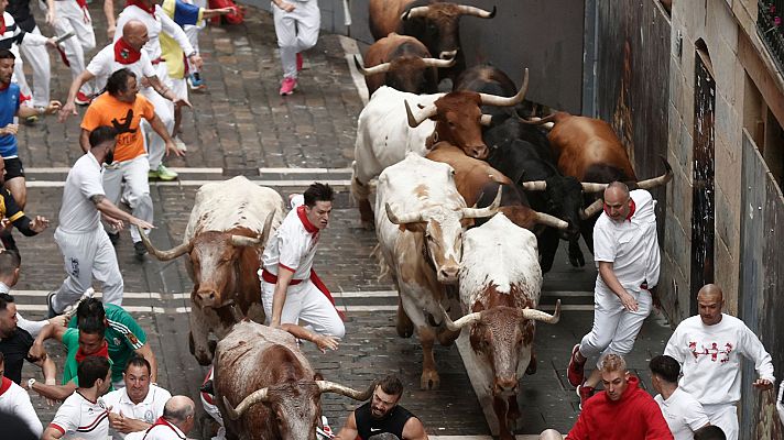 San Fermín - Ganadero de La Palmosilla: "A los toros les entrenamos en tiempo de carrera y recuperación"
