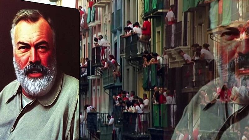Hemingway, "corresponsal del pasado" en el cuarto encierro de San Fermín: "En mi época los balcones eran escasos y privilegiados"
