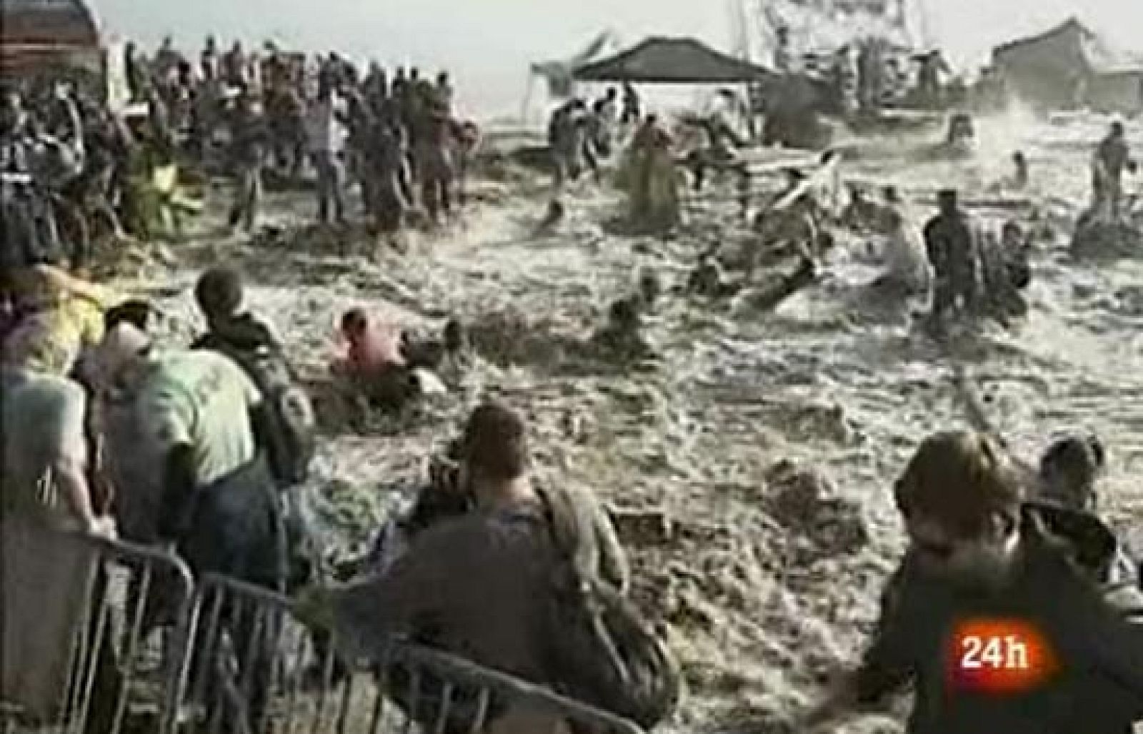 Susto en una competición de surf