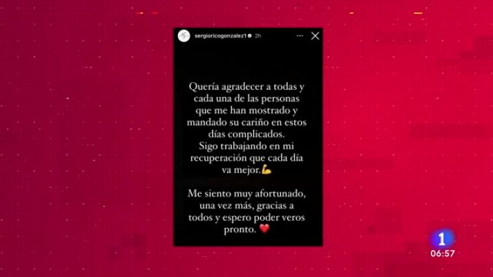 Telediario Matinal - Sergio Rico, "agradecido por el apoyo" recibido tras abandonar la UCI