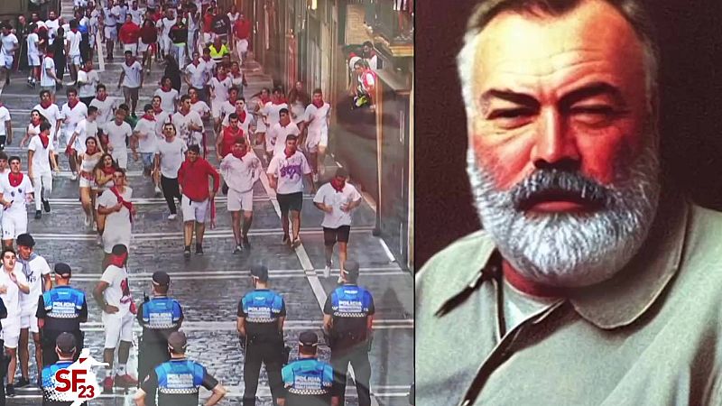 Hemingway, "corresponsal del pasado" en el quinto encierro: "El dispositivo policial está en un nivel completamente nuevo"