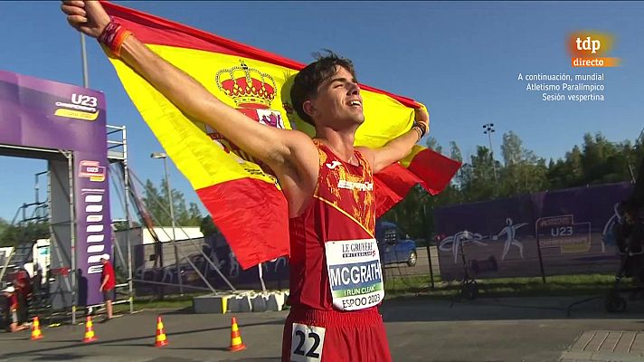 Atletismo - Paul McGrath logra el oro en los 20 km marcha del Europeo sub-23