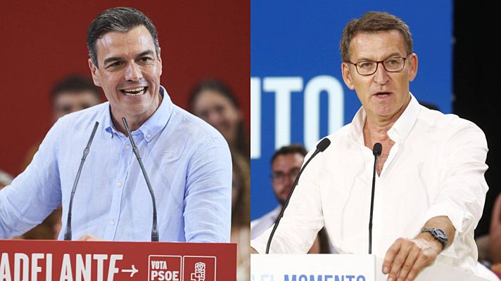 Telediario 1 - El debate a siete en RTVE se cuela en los actos de una campaña al 23J que llega a su ecuador