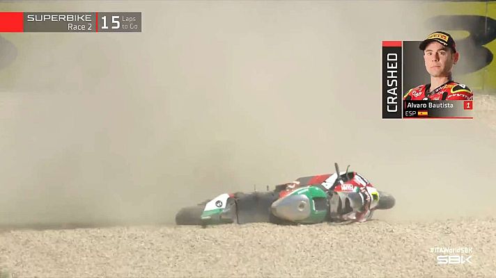 Mundial de Superbike - Álvaro Bautista sufre una caída que aprovecha Razgatlioglu para ganar en Imola