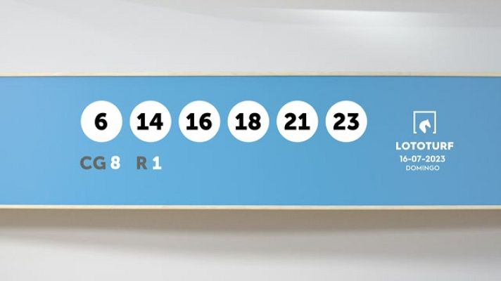 SELAE - Sorteo de la Lotería Lototurf del 16/07/2023