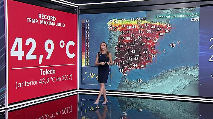 El tiempo - Temperaturas significativamente altas en buena parte del interior peninsular y Baleares, salvo el tercio noroeste