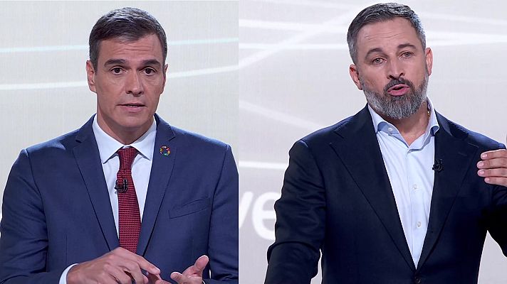 Especiales informativos - Sánchez cree que Feijóo se ausenta del debate porque "se avergüenza" de Abascal y Vox carga contra los "pactos" del PSOE con Bildu