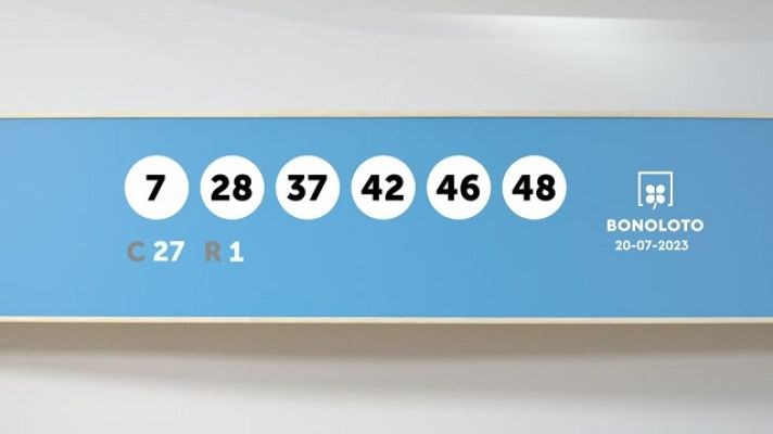 SELAE - Sorteo de la Lotería Bonoloto del 20/07/2023